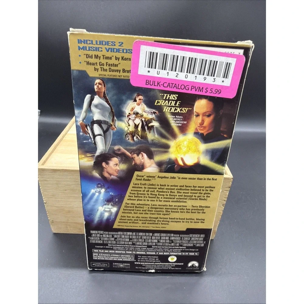 Lara Croft Tomb Raider: The Cradle of Life (VHS, 2003) Angelina Jolie